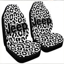 Leopard Pattern Skin B&W Custom Car Seat Covers Decor Protectors