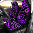 Leopard Pattern Skin Purple Custom Car Seat Covers Decor Protectors