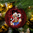 Luffy Gear 5 Break Wall Wood Circle Ornament Perfect Gift For Holiday
