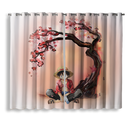Luffy One Piece Anime Cherry Blossom Window Curtain