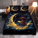 Luffy Reading On A Crescent Moon Quilt Bed Sets