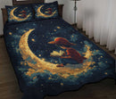Luffy Reading On A Crescent Moon Quilt Bed Sets