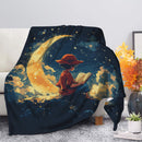 Luffy  Reading On Crescent A Moon Premium Blanket