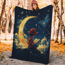 Luffy  Reading On Crescent A Moon Premium Blanket