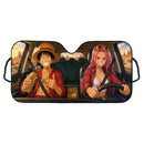 Luffy X Bonney One Piece Custom Car Windshield Sunshades