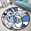Lugia Stained Glass Round Rug