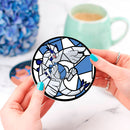 Lugia Stained Glass Drink Coasters