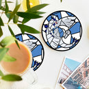 Lugia Stained Glass Drink Coasters