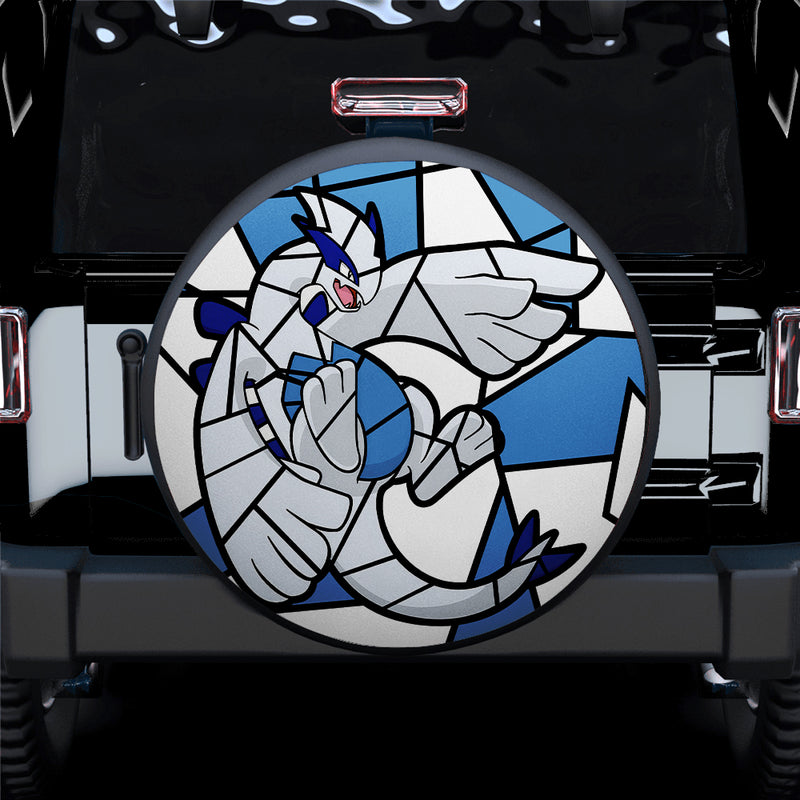 Lugia Pokemon Stained Glass Car Spare Tire Covers Gift For Campers