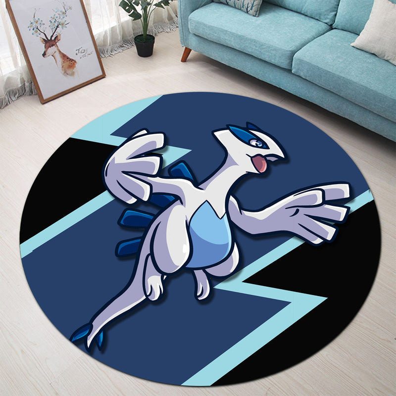 Lugia Pokemon Round Carpet Rug Bedroom Livingroom Home Decor