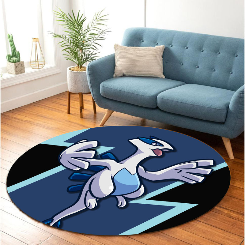 Lugia Pokemon Round Carpet Rug Bedroom Livingroom Home Decor