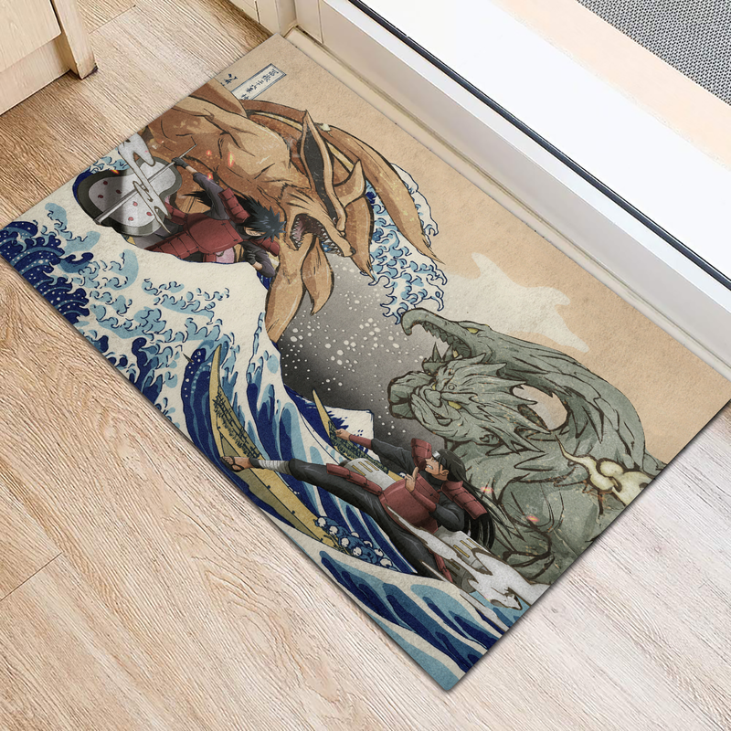 Madara Vs Hashirama The Great Wave Japan Doormat Home Decor