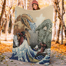 Madara vs Hashirama The Great Wave Premium Blanket