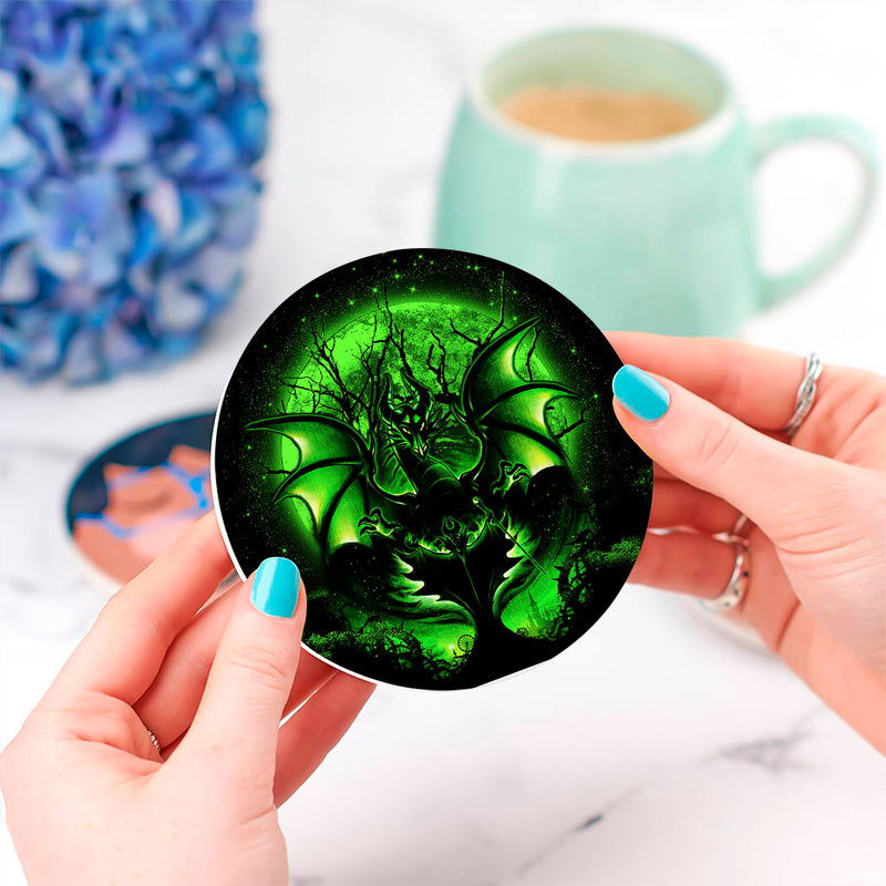 Maleficent Moonlight Ceramic Drink Coasters