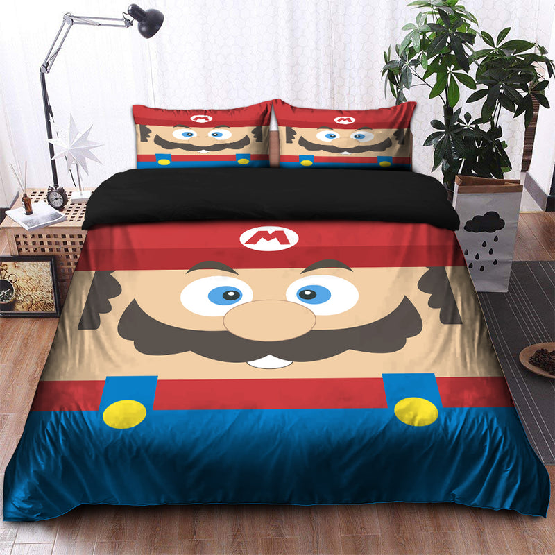 Mario Red Bedding Set Duvet Cover And 2 Pillowcases