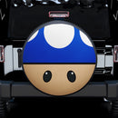 Mario Mushroom Blue Car Spare Tire Cover