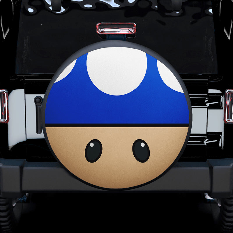 Mario Mushroom Blue Car Spare Tire Cover