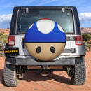 Mario Mushroom Blue Car Spare Tire Cover