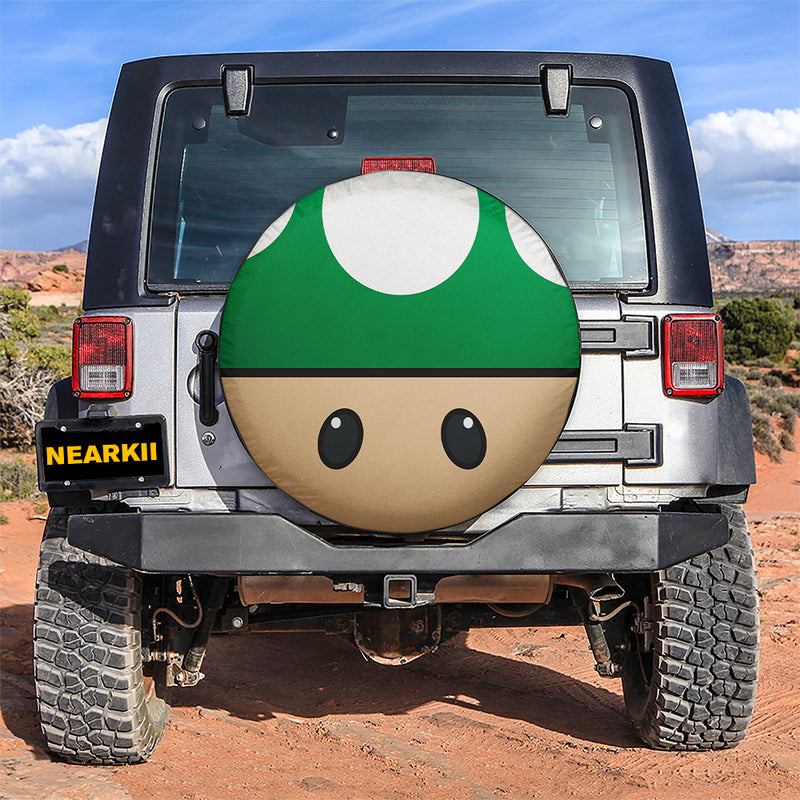 Mario Mushroom Green Car Spare Tire Covers Gift For Campers