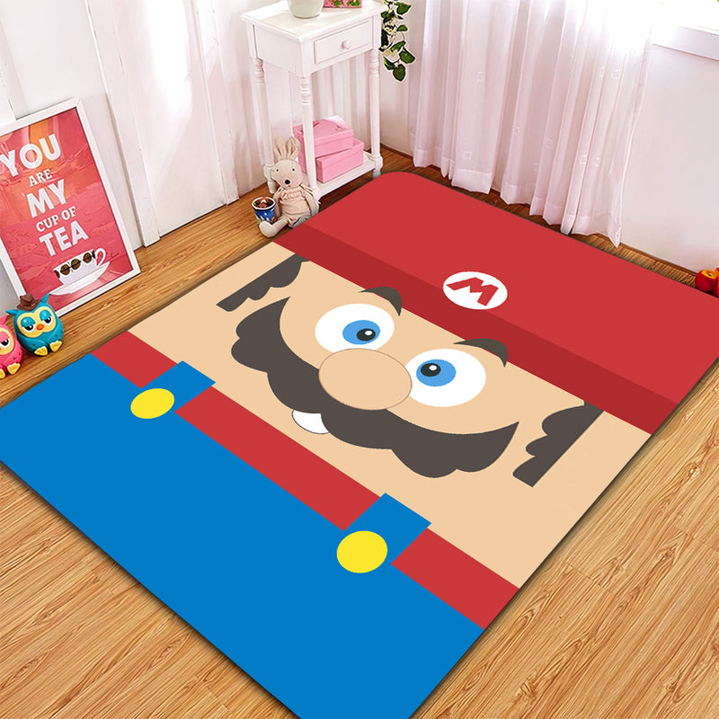 Mario Red Carpet Rug Home Room Decor