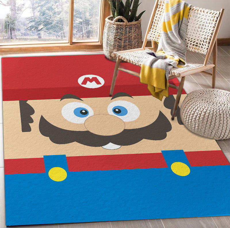 Mario Red Carpet Rug Home Room Decor