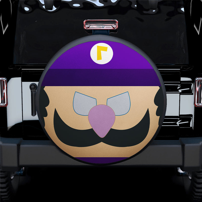 Mario Waluigi Purple Car Spare Tire Covers Gift For Campers