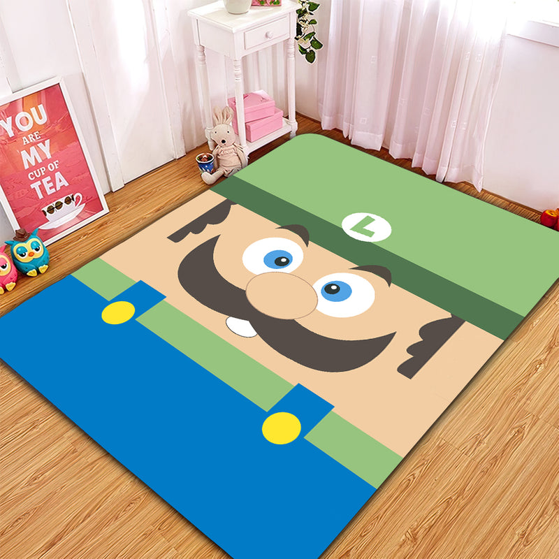 Mario Luigi Carpet Rug Home Room Decor