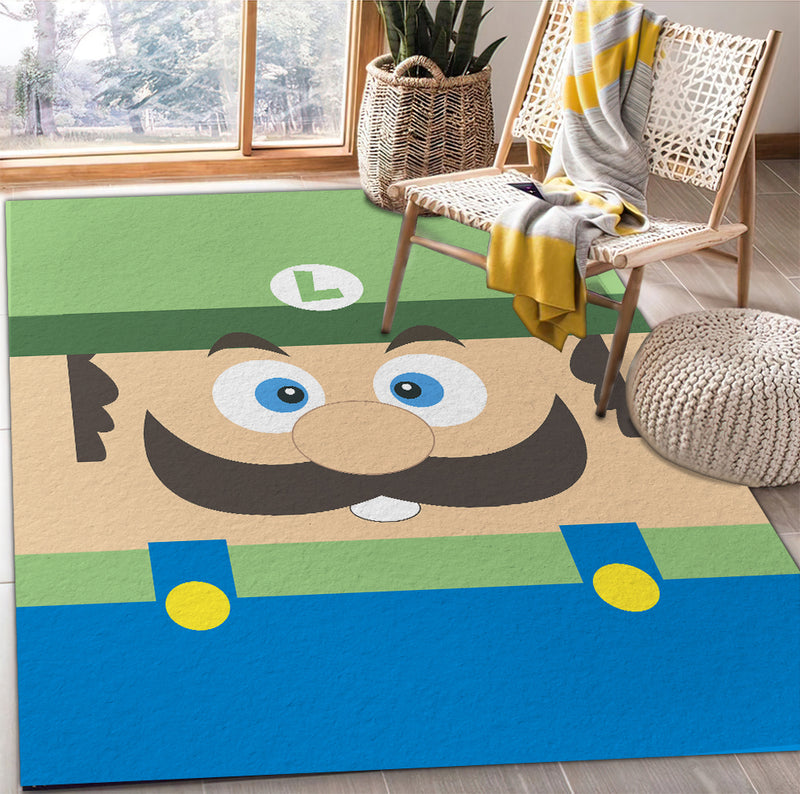 Mario Luigi Carpet Rug Home Room Decor