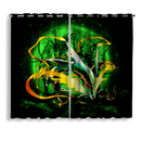 Mega X Rayquaza Moonlight Window Curtain
