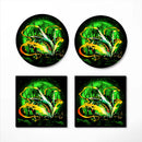 Mega X Rayquaza Moonlight Ceramic Drink Coasters