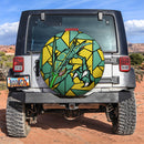 Mega Rayquaza Stained Glass Car Spare Tire Cover