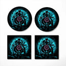 Mewtwo Moonlight Ceramic Drink Coasters
