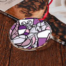 Mewtwo Stained Glass Ornament