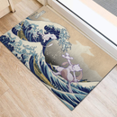 Mewtwo Vs Mew The Great Wave Japan Doormat Home Decor