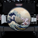 Mewtwo Vs Mew The Great Wave Japan Car Spare Tire Cover