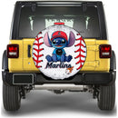 Miami Marlins Car Spare Tire Cover With Camera Hole