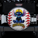 Milwaukee Brewers Car Spare Tire Cover With Camera Hole