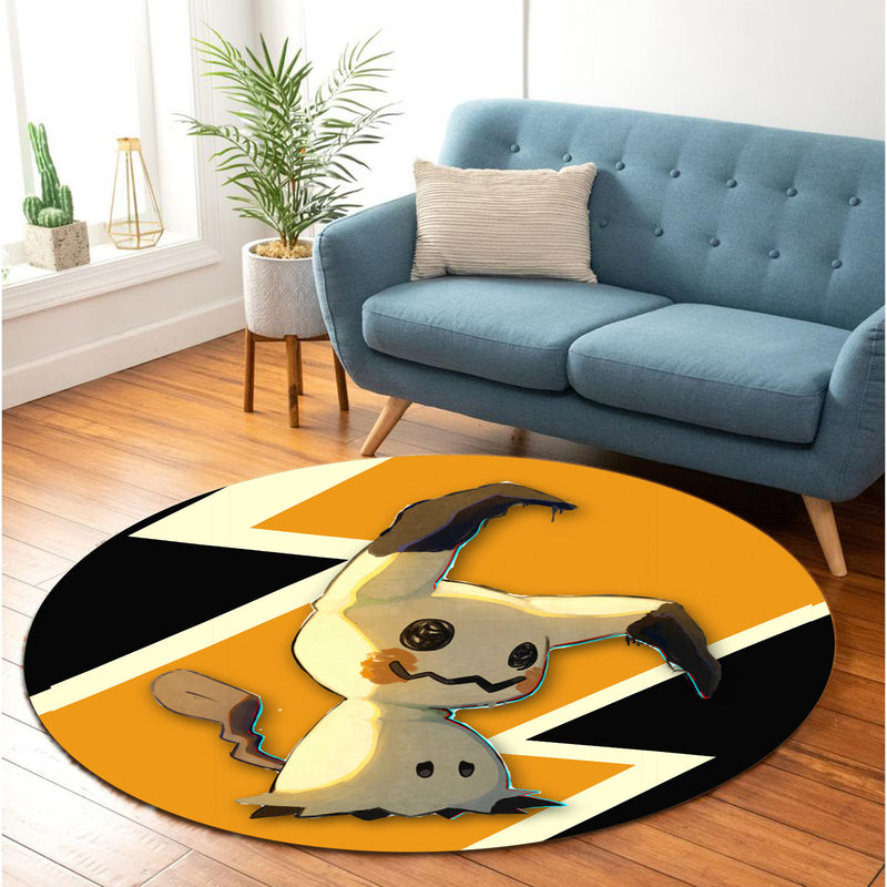 Mimikyu Pokemon Round Carpet Rug Bedroom Livingroom Home Decor
