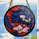 Misdreavus Nezuko Stained Glass Window Hanging Panel Suncatcher
