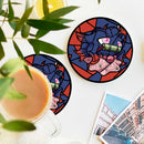 Misdreavus Nezuko Stained Glass Drink Coasters