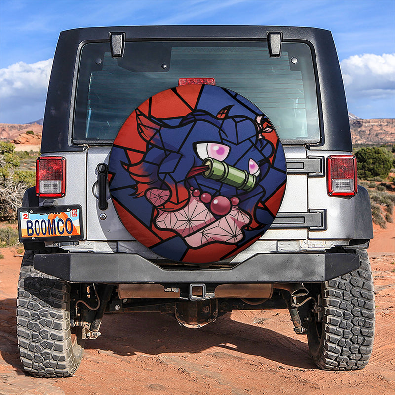 Misdreavus Nezuko Pokemon Stained Glass Car Spare Tire Covers Gift For Campers