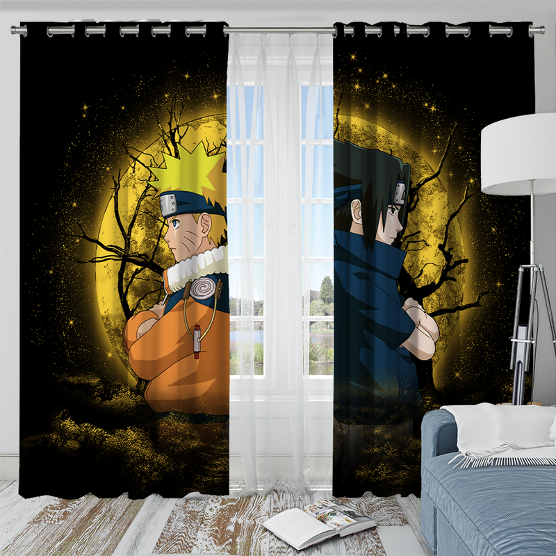 Naruto Sasuke Moonlight Window Curtain