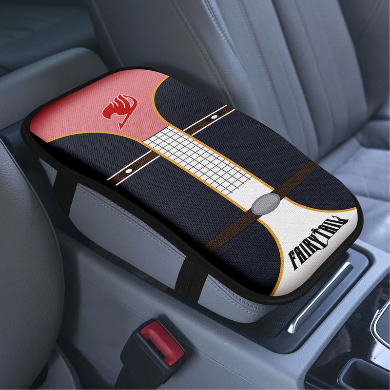 Natsu Dragoneel Fairy Tail Anime Armrest Center Console Cover Car Accessories