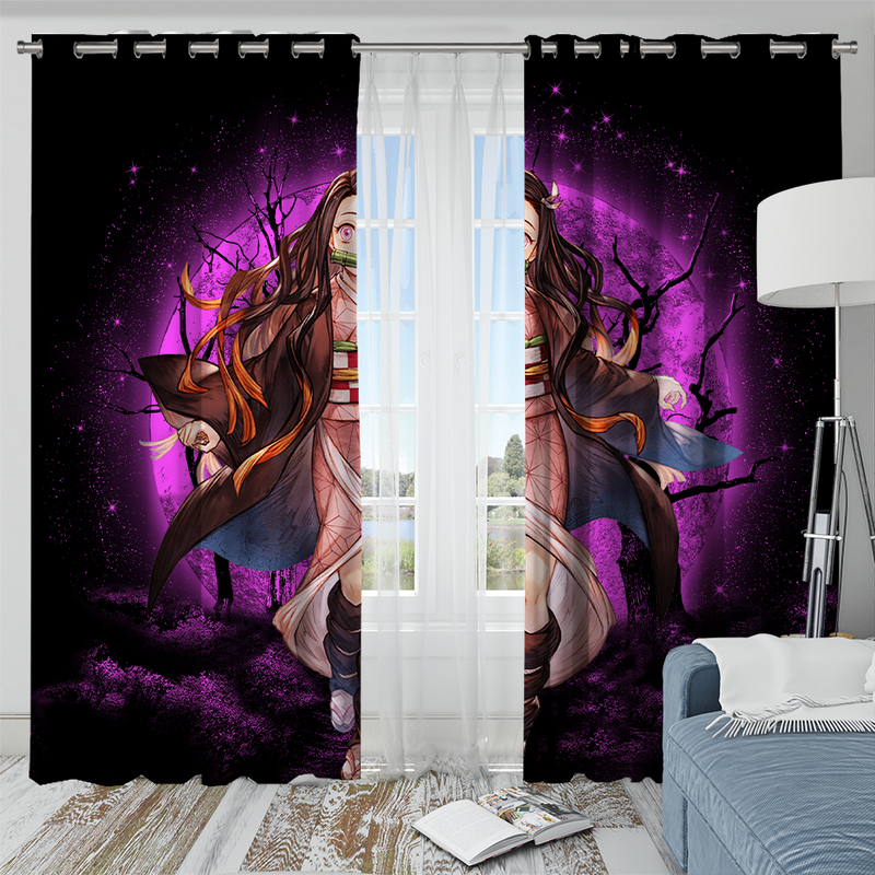 Nezuko Moonlight Window Curtain