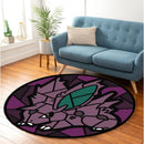 Nidoran Stained Glass Round Rug