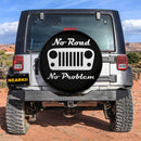 No Road No Problem Jeep Car Spare Tire Cover