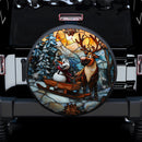 Frozen Stained Glass Car Spare Tire Cover