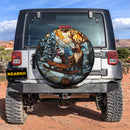 Frozen Stained Glass Car Spare Tire Cover