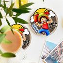 One Piece Monkey D Luffy Ceramic Drink Coasters