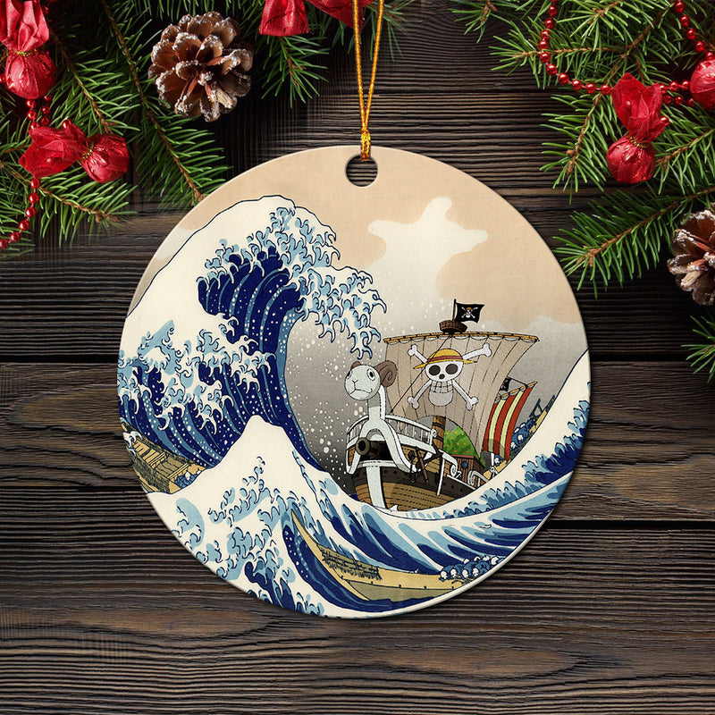 One Peace Anime The Great Wave Japan Pokemon Mica Ornament Perfect Gift For Holiday